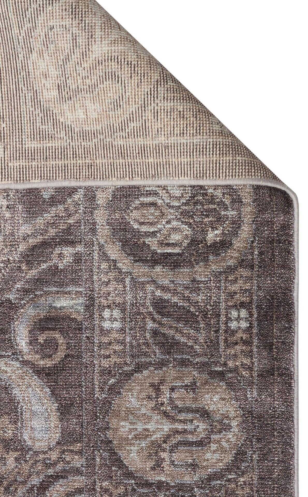 TAFTAN TF 03 SMOKE GREY Pakistan Overdyed Tarzı Özel Hav Vermeyen ve El Emeği ile Özel Tezgahlarda Üretilen Uşak Halısı - HALI VAGONU