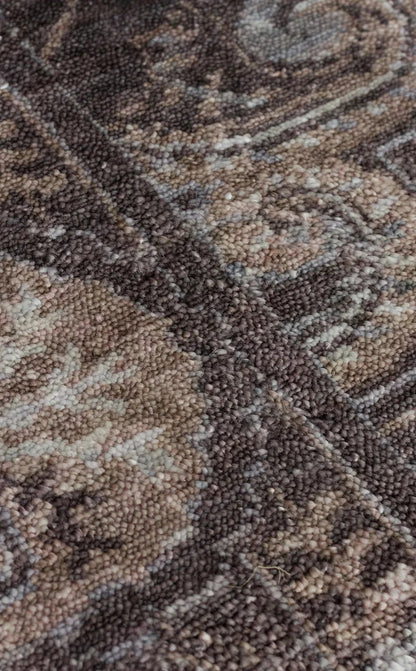 TAFTAN TF 03 SMOKE GREY Pakistan Overdyed Tarzı Özel Hav Vermeyen ve El Emeği ile Özel Tezgahlarda Üretilen Uşak Halısı - HALI VAGONU
