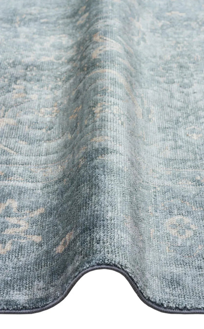 TAFTAN TF 06 SKY VİZON Pakistan Overdyed Tarzı Özel Hav Vermeyen ve El Emeği ile Özel Tezgahlarda Üretilen Uşak Halısı - HALI VAGONU