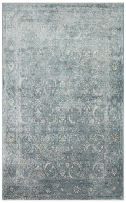 TAFTAN TF 06 SKY VİZON Pakistan Overdyed Tarzı Özel Hav Vermeyen ve El Emeği ile Özel Tezgahlarda Üretilen Uşak Halısı - HALI VAGONU
