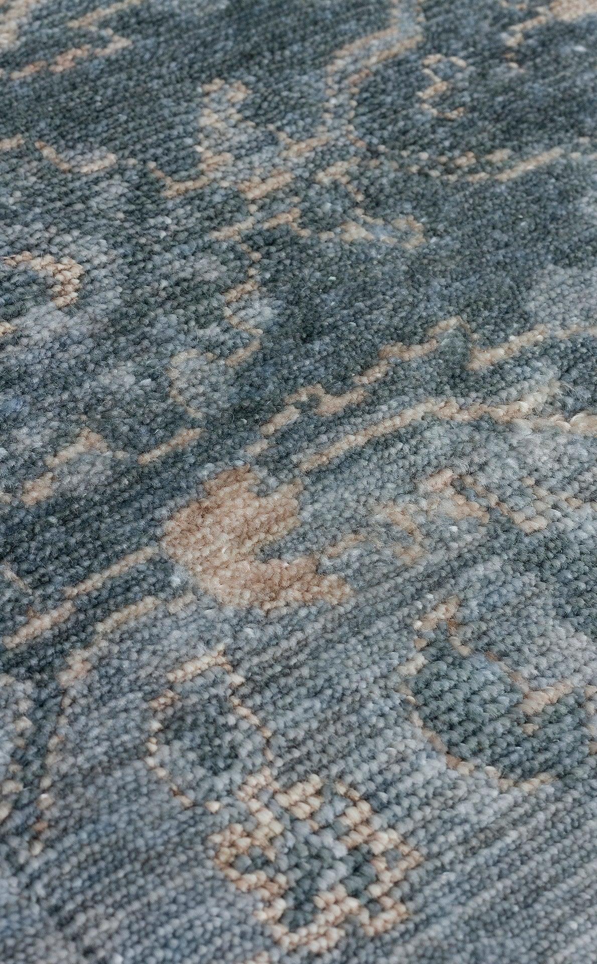 TAFTAN TF 06 SKY VİZON Pakistan Overdyed Tarzı Özel Hav Vermeyen ve El Emeği ile Özel Tezgahlarda Üretilen Uşak Halısı - HALI VAGONU