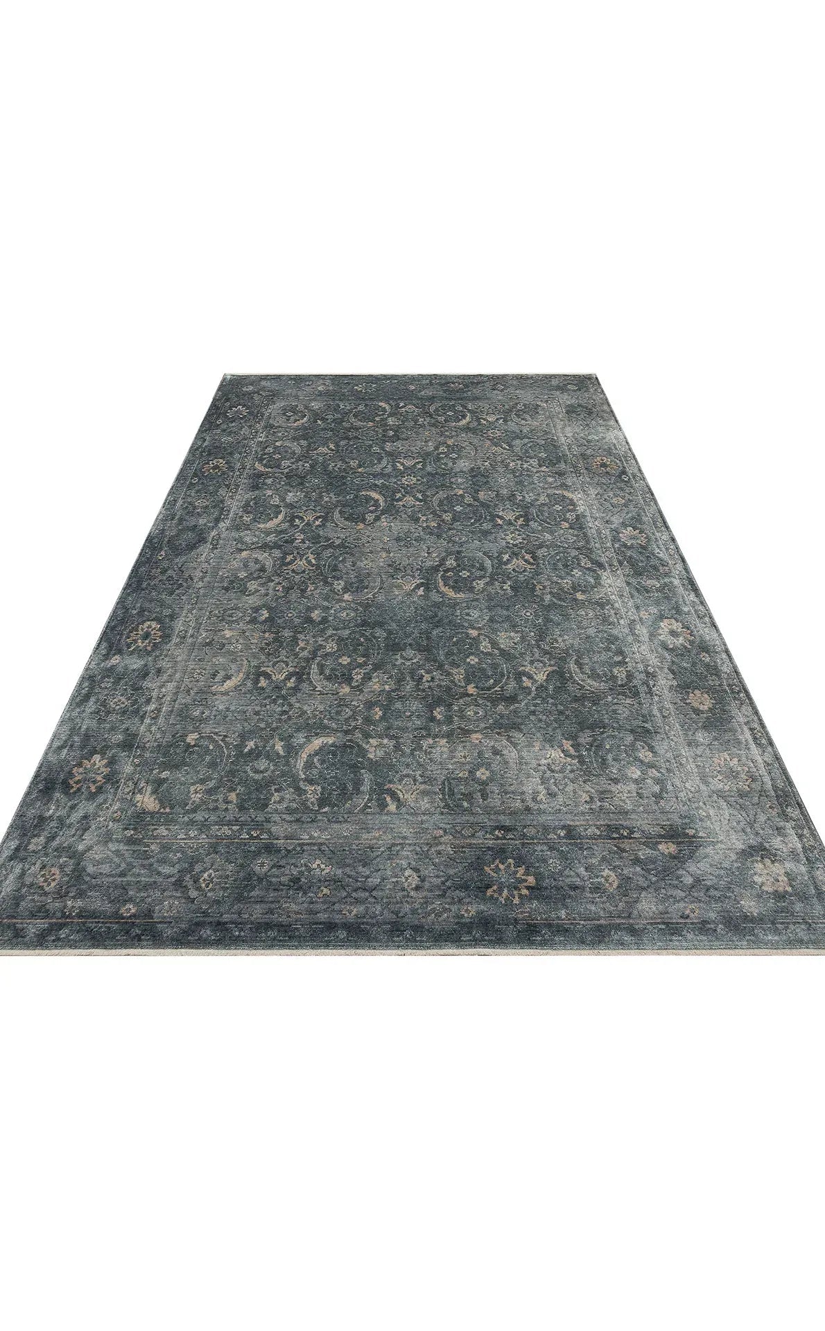 TAFTAN TF 06 SKY VİZON Pakistan Overdyed Tarzı Özel Hav Vermeyen ve El Emeği ile Özel Tezgahlarda Üretilen Uşak Halısı - HALI VAGONU