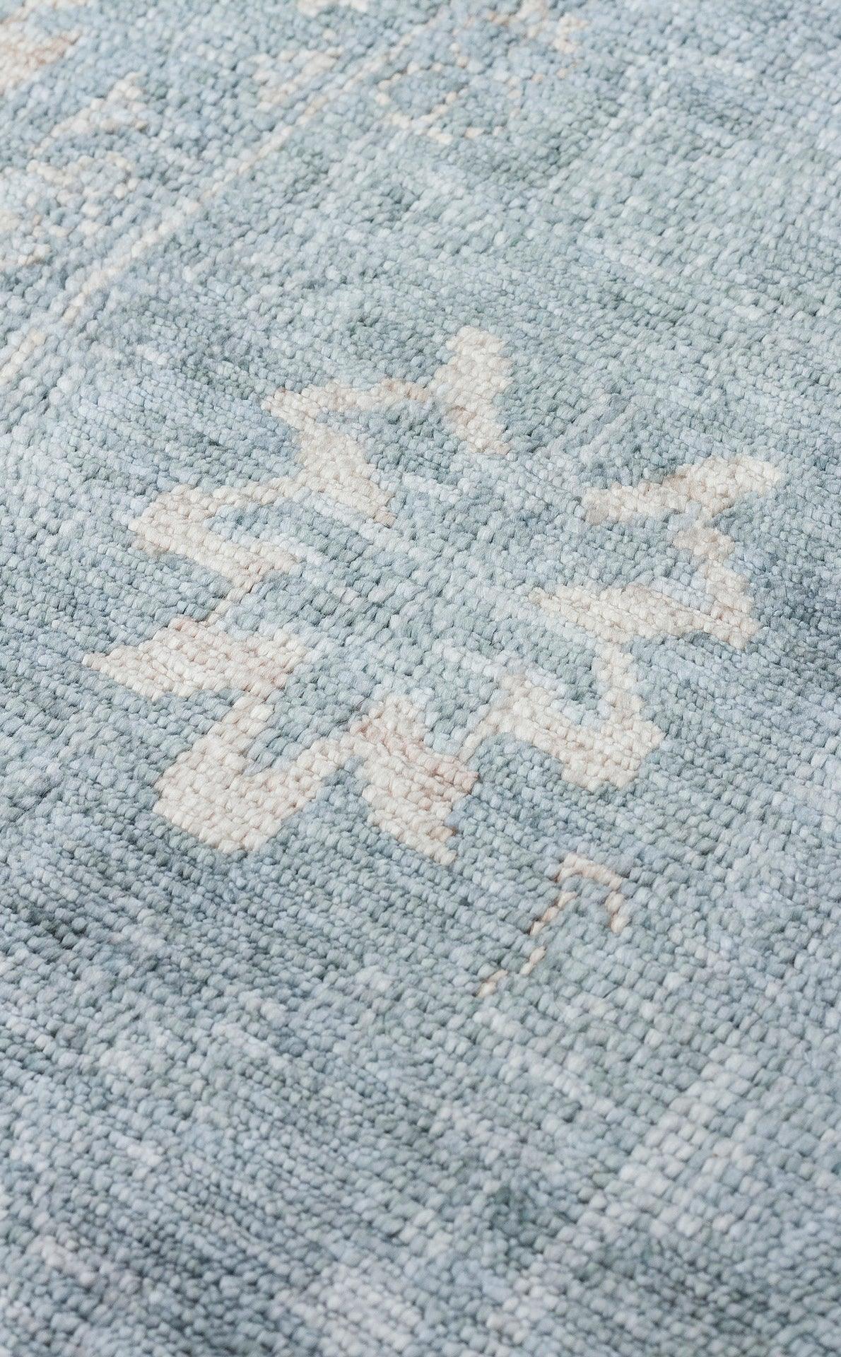 TAFTAN TF 06 SKY VİZON Pakistan Overdyed Tarzı Özel Hav Vermeyen ve El Emeği ile Özel Tezgahlarda Üretilen Uşak Halısı - HALI VAGONU