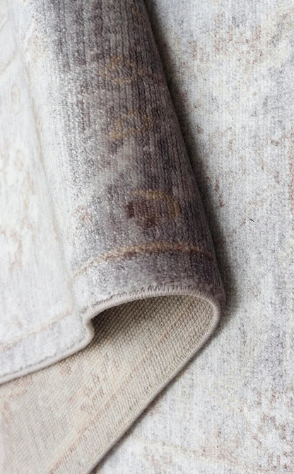 TAFTAN TF 07 D. GREY ANTRASİT Pakistan Overdyed Tarzı Özel Hav Vermeyen ve El Emeği ile Özel Tezgahlarda Üretilen Uşak Halısı - HALI VAGONU