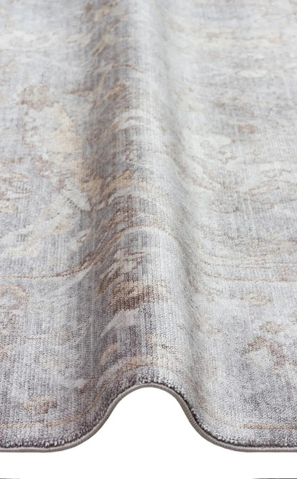 TAFTAN TF 07 D. GREY ANTRASİT Pakistan Overdyed Tarzı Özel Hav Vermeyen ve El Emeği ile Özel Tezgahlarda Üretilen Uşak Halısı - HALI VAGONU