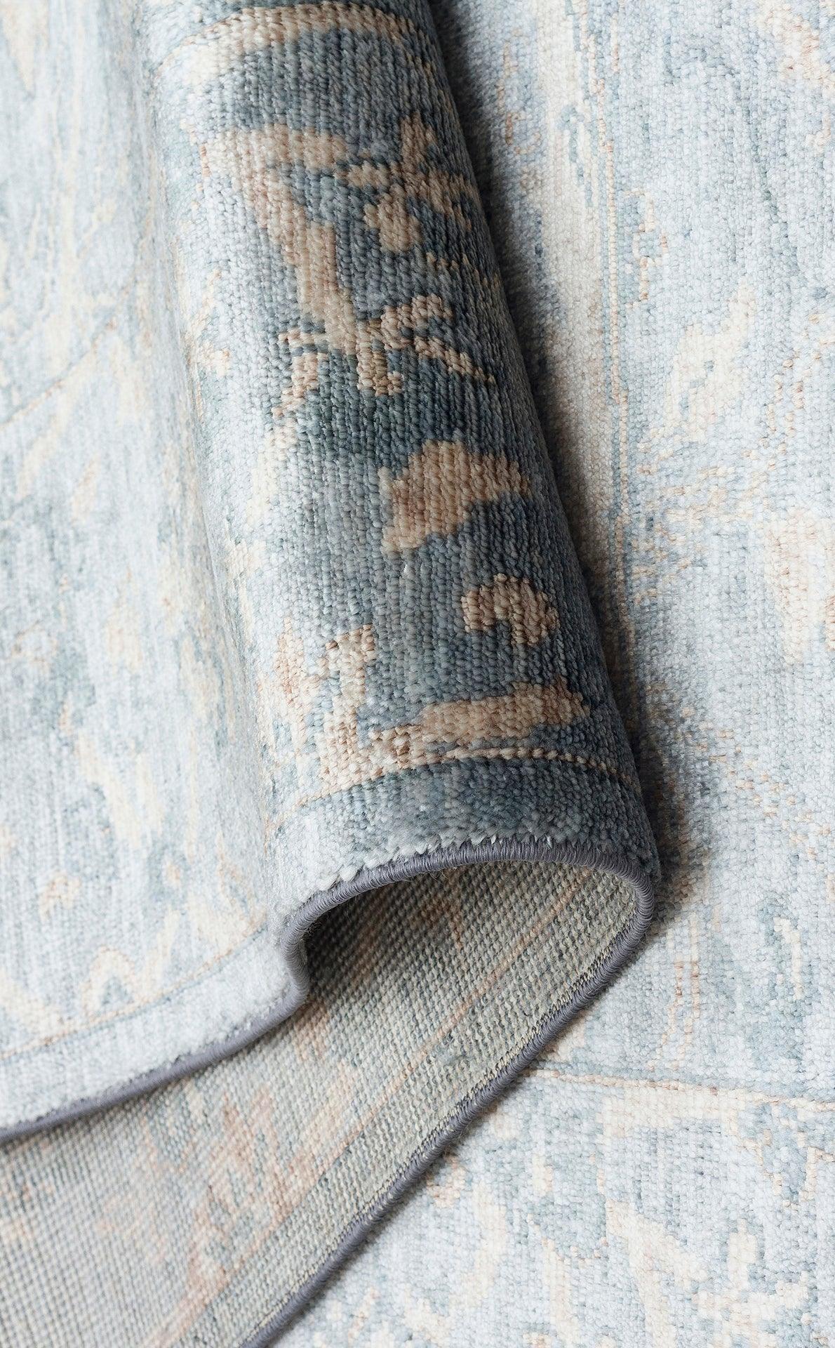TAFTAN TF 07 SKY VİZON Pakistan Overdyed Tarzı Özel Hav Vermeyen ve El Emeği ile Özel Tezgahlarda Üretilen Uşak Halısı - HALI VAGONU