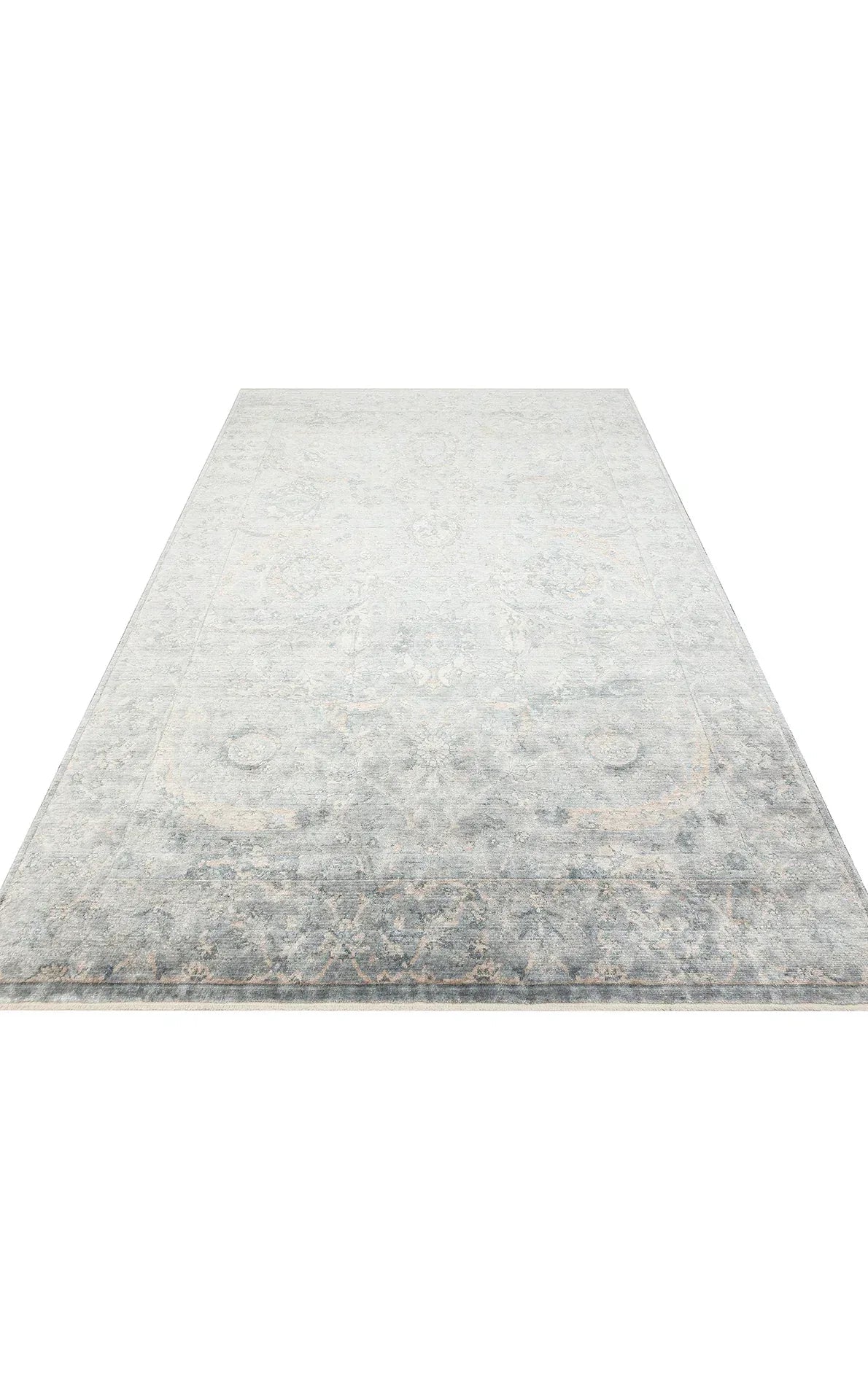 TAFTAN TF 07 SKY VİZON Pakistan Overdyed Tarzı Özel Hav Vermeyen ve El Emeği ile Özel Tezgahlarda Üretilen Uşak Halısı - HALI VAGONU