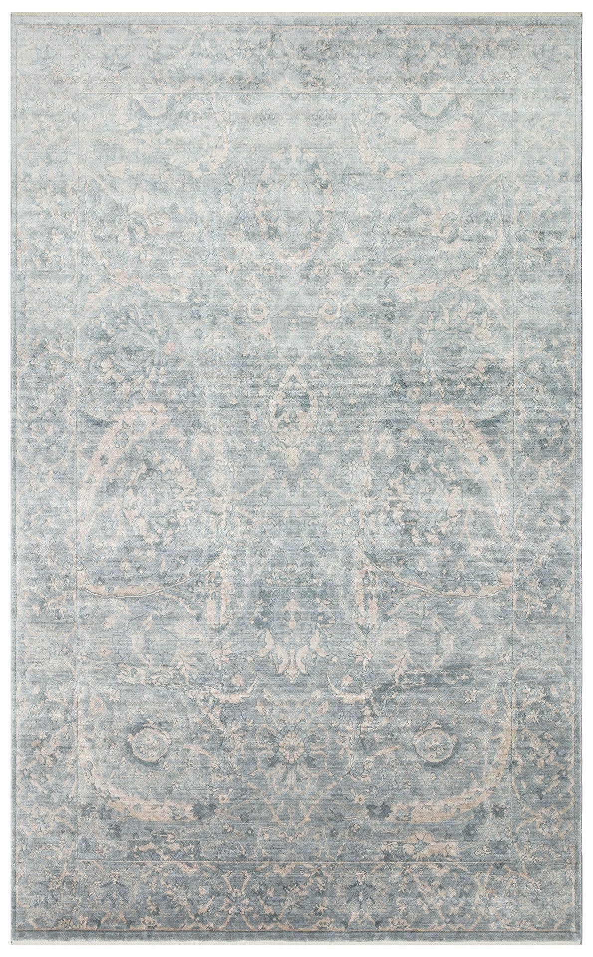 TAFTAN TF 07 SKY VİZON Pakistan Overdyed Tarzı Özel Hav Vermeyen ve El Emeği ile Özel Tezgahlarda Üretilen Uşak Halısı - HALI VAGONU