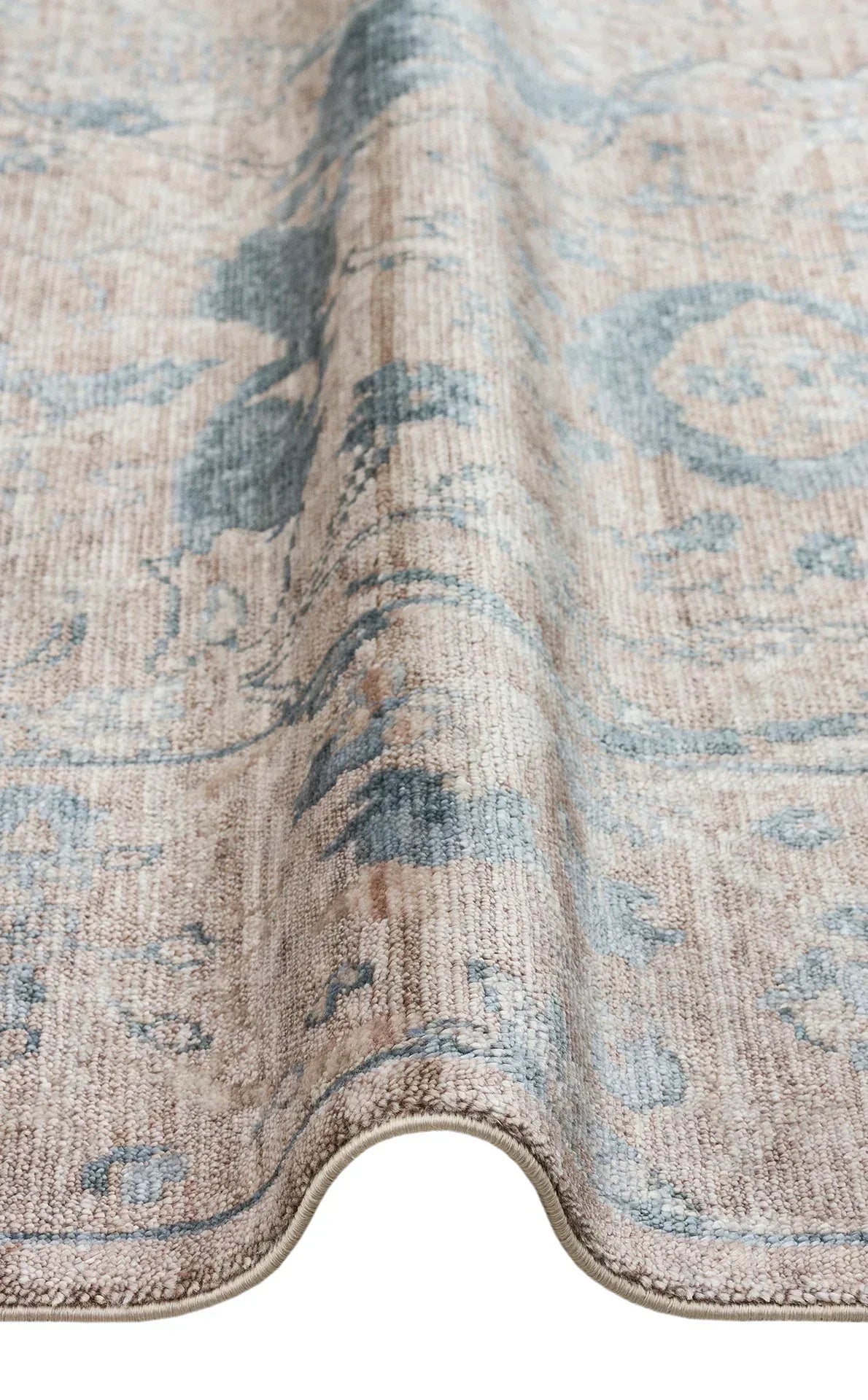 TAFTAN TF 07 SKY VİZON Pakistan Overdyed Tarzı Özel Hav Vermeyen ve El Emeği ile Özel Tezgahlarda Üretilen Uşak Halısı - HALI VAGONU
