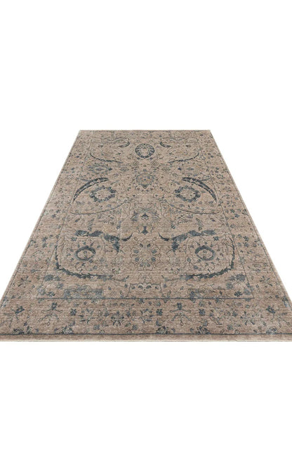 TAFTAN TF 07 SKY VİZON Pakistan Overdyed Tarzı Özel Hav Vermeyen ve El Emeği ile Özel Tezgahlarda Üretilen Uşak Halısı - HALI VAGONU