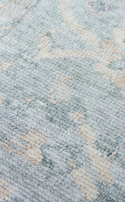 TAFTAN TF 07 SKY VİZON Pakistan Overdyed Tarzı Özel Hav Vermeyen ve El Emeği ile Özel Tezgahlarda Üretilen Uşak Halısı - HALI VAGONU