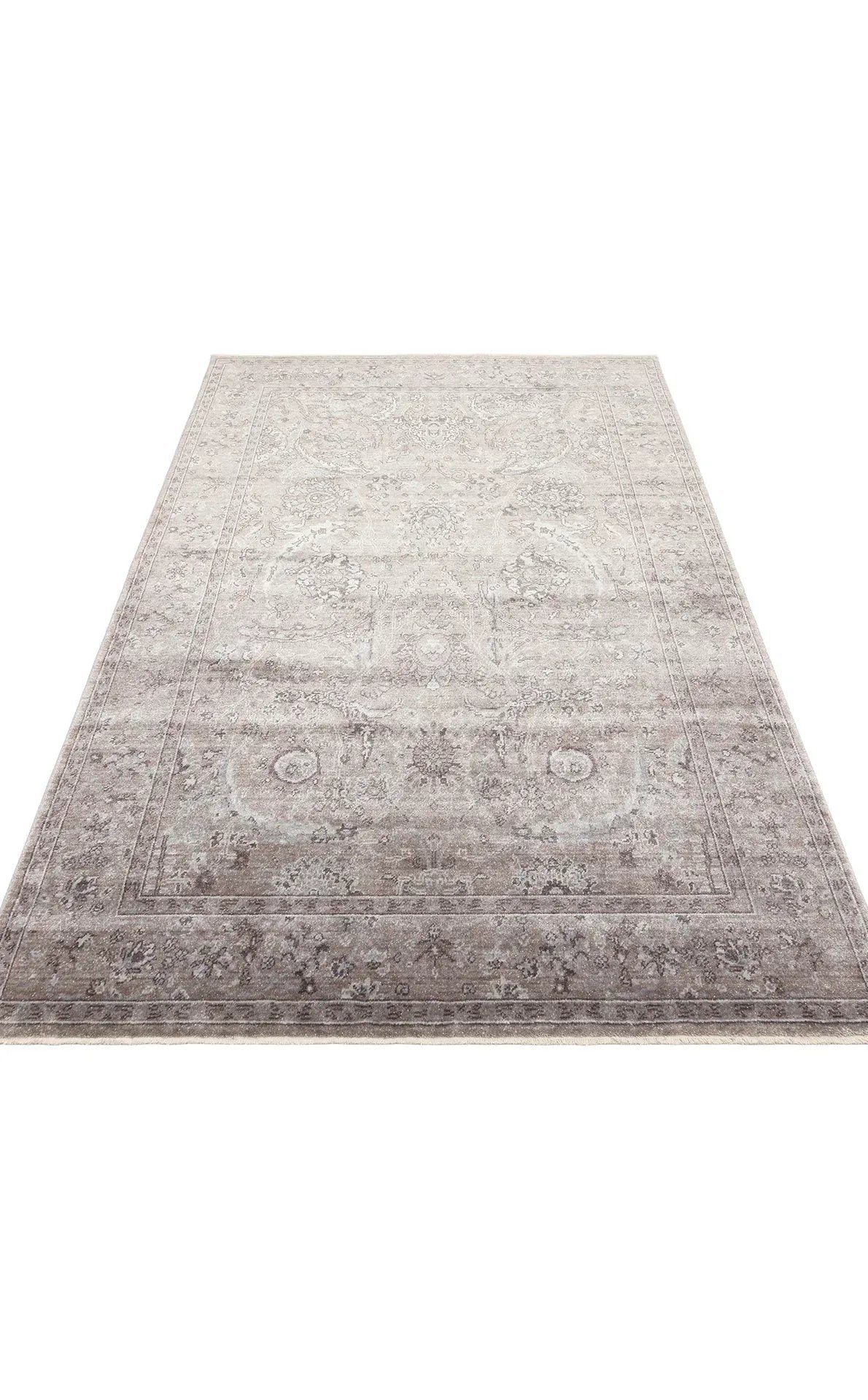 TAFTAN TF 07 SMOKE GREY Pakistan Overdyed Tarzı Özel Hav Vermeyen ve El Emeği ile Özel Tezgahlarda Üretilen Uşak Halısı - HALI VAGONU