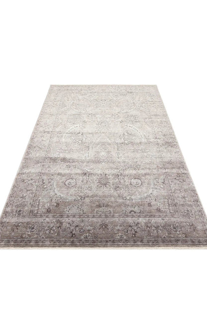 TAFTAN TF 07 SMOKE GREY Pakistan Overdyed Tarzı Özel Hav Vermeyen ve El Emeği ile Özel Tezgahlarda Üretilen Uşak Halısı - HALI VAGONU