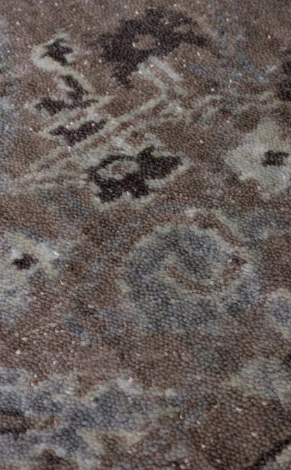 TAFTAN TF 07 SMOKE GREY Pakistan Overdyed Tarzı Özel Hav Vermeyen ve El Emeği ile Özel Tezgahlarda Üretilen Uşak Halısı - HALI VAGONU