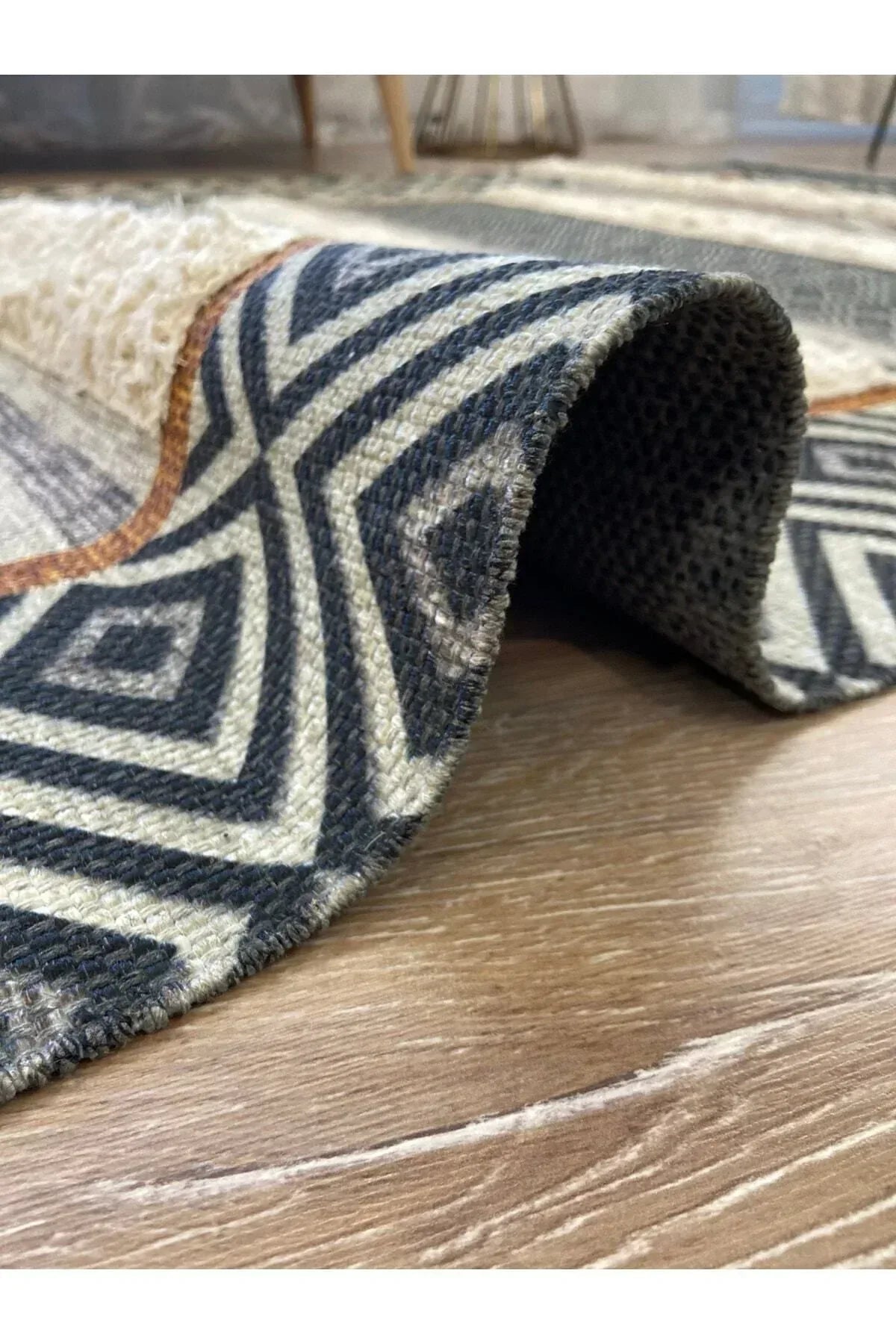 Tafting Kilim Iskandinav Halı Peluşlu Dokuma Taban Yıkanabilir Dekoratif Kilim - HALI VAGONU