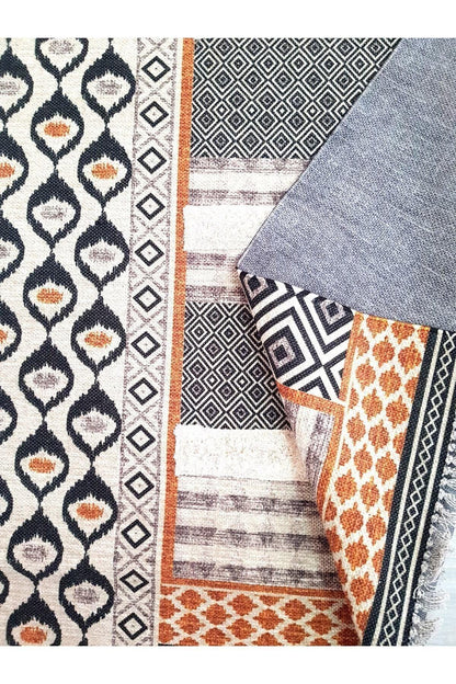 Tafting Kilim Iskandinav Halı Peluşlu Dokuma Taban Yıkanabilir Dekoratif Kilim - HALI VAGONU