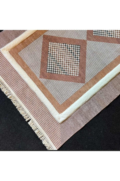 Tafting Kilim Serisi Üzeri Peluşlu Dokuma Taban Dekoratif Kilim - HALI VAGONU