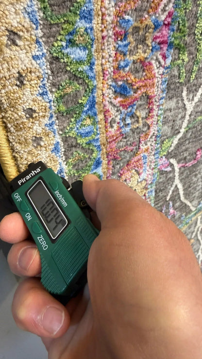 Vintage Bohem Desenli Halı – İpeksi Yumuşak Polyester, Leke Tutmaz & Kolay Temizlenir, Dokuma Salon ve Ofis Halısı - 800 Multi - HALI VAGONU