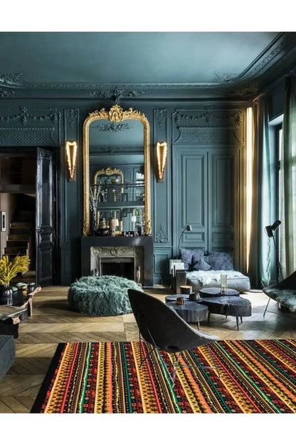 Yumuşak Dokulu Bambu Soft Kilim - Etnik Saçaklı Dijital Baskı HV - SK - 903 - HALI VAGONU