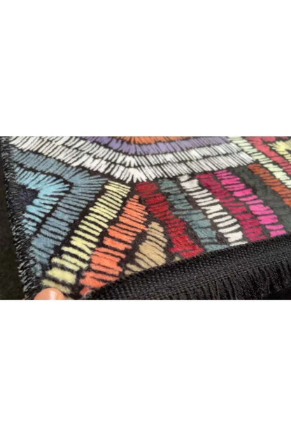 Yumuşak Dokulu Bambu Soft Kilim - Etnik Saçaklı Dijital Baskı HV - SK - 909 - HALI VAGONU