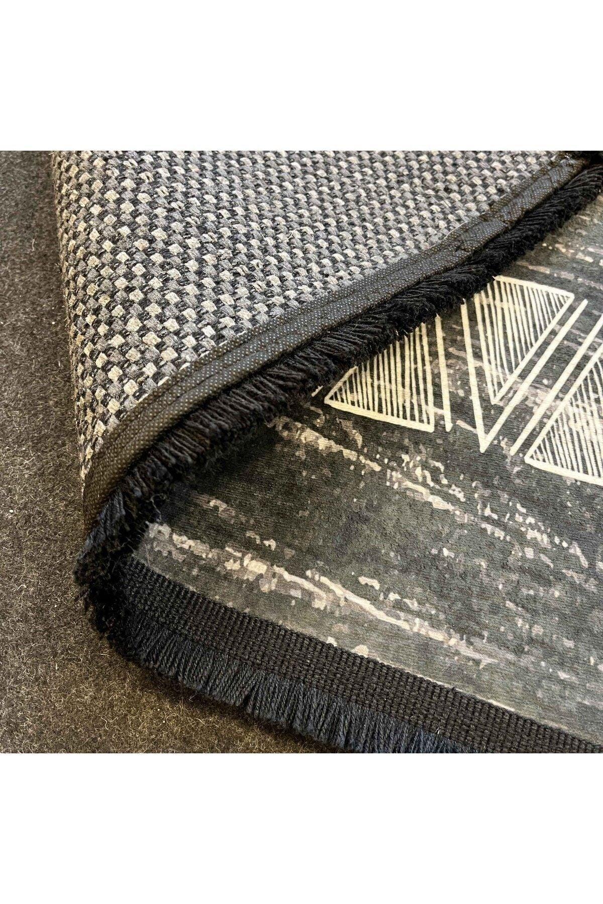 Yumuşak Dokulu Bambu Soft Kilim - İskandinav Saçaklı Dijital Baskı HV - SK - 201S - HALI VAGONU
