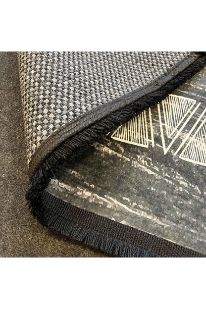 Yumuşak Dokulu Bambu Soft Kilim - İskandinav Saçaklı Dijital Baskı HV - SK - 201S - HALI VAGONU