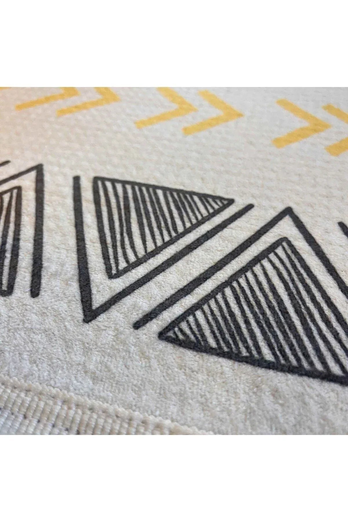 Yumuşak Dokulu Bambu Soft Kilim - İskandinav Saçaklı Dijital Baskı HV - SK - 202 - HALI VAGONU
