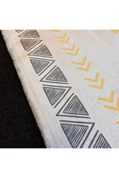 Yumuşak Dokulu Bambu Soft Kilim - İskandinav Saçaklı Dijital Baskı HV - SK - 202 - HALI VAGONU