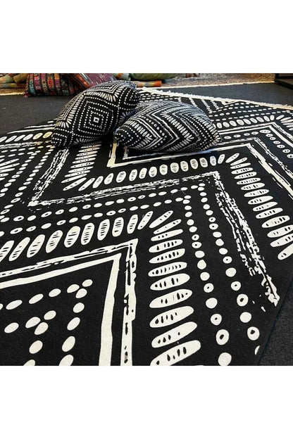 Yumuşak Dokulu Bambu Soft Kilim İskandinav Saçaklı Dijital Baskı HV - SK - 900 - HALI VAGONU