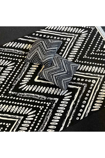 Yumuşak Dokulu Bambu Soft Kilim İskandinav Saçaklı Dijital Baskı HV - SK - 900 - HALI VAGONU