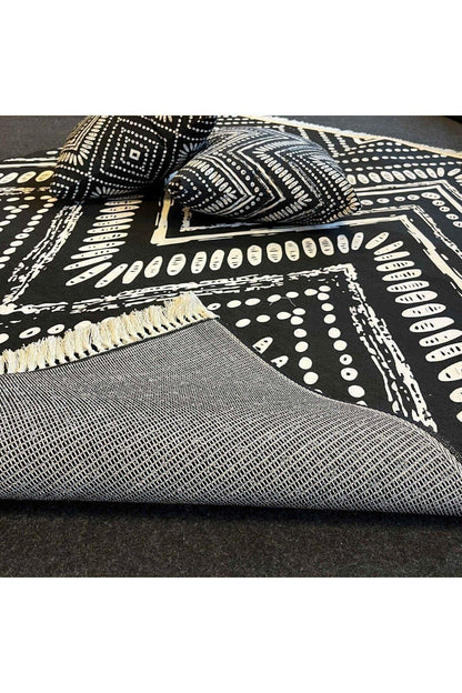 Yumuşak Dokulu Bambu Soft Kilim İskandinav Saçaklı Dijital Baskı HV - SK - 900 - HALI VAGONU