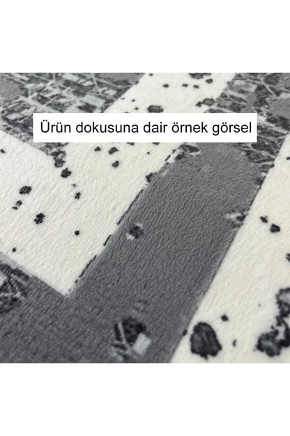 Yumuşak Dokulu Bambu Soft Kilim - İskandinav Saçaklı Dijital Baskı HV - SK - 915 - HALI VAGONU