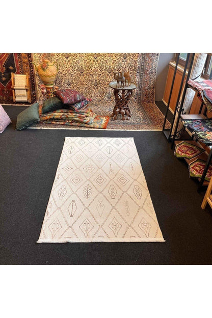 Yumuşak Dokulu Bambu Soft Kilim - Ourain Saçaklı Dijital Baskı - HALI VAGONU
