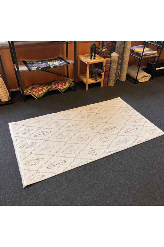Yumuşak Dokulu Bambu Soft Kilim - Ourain Saçaklı Dijital Baskı - HALI VAGONU