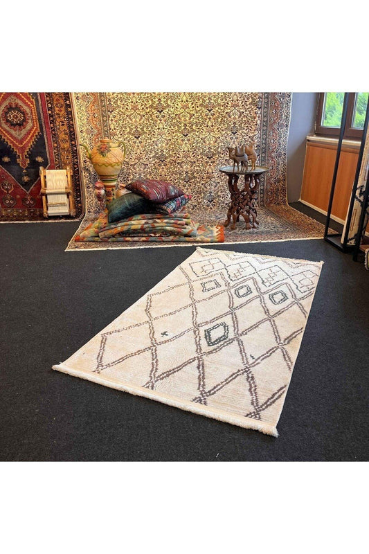 Yumuşak Dokulu Bambu Soft Kilim - Ourain Saçaklı Dijital Baskı HV - SK - O5 - HALI VAGONU