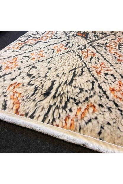 Yumuşak Dokulu Bambu Soft Kilim - Ourain Saçaklı Dijital Baskı HV - SK - O8 - HALI VAGONU