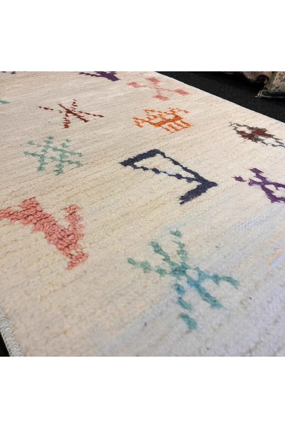 Yumuşak Dokulu Bambu Soft Kilim Ourain Saçaklı Dijital Baskı HV - SK - O9 - HALI VAGONU