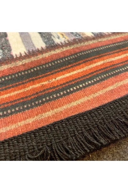 Yumuşak Dokulu Bambu Soft Kilim Patchwork Saçaklı Dijital Baskı HV - SK - K2 - HALI VAGONU