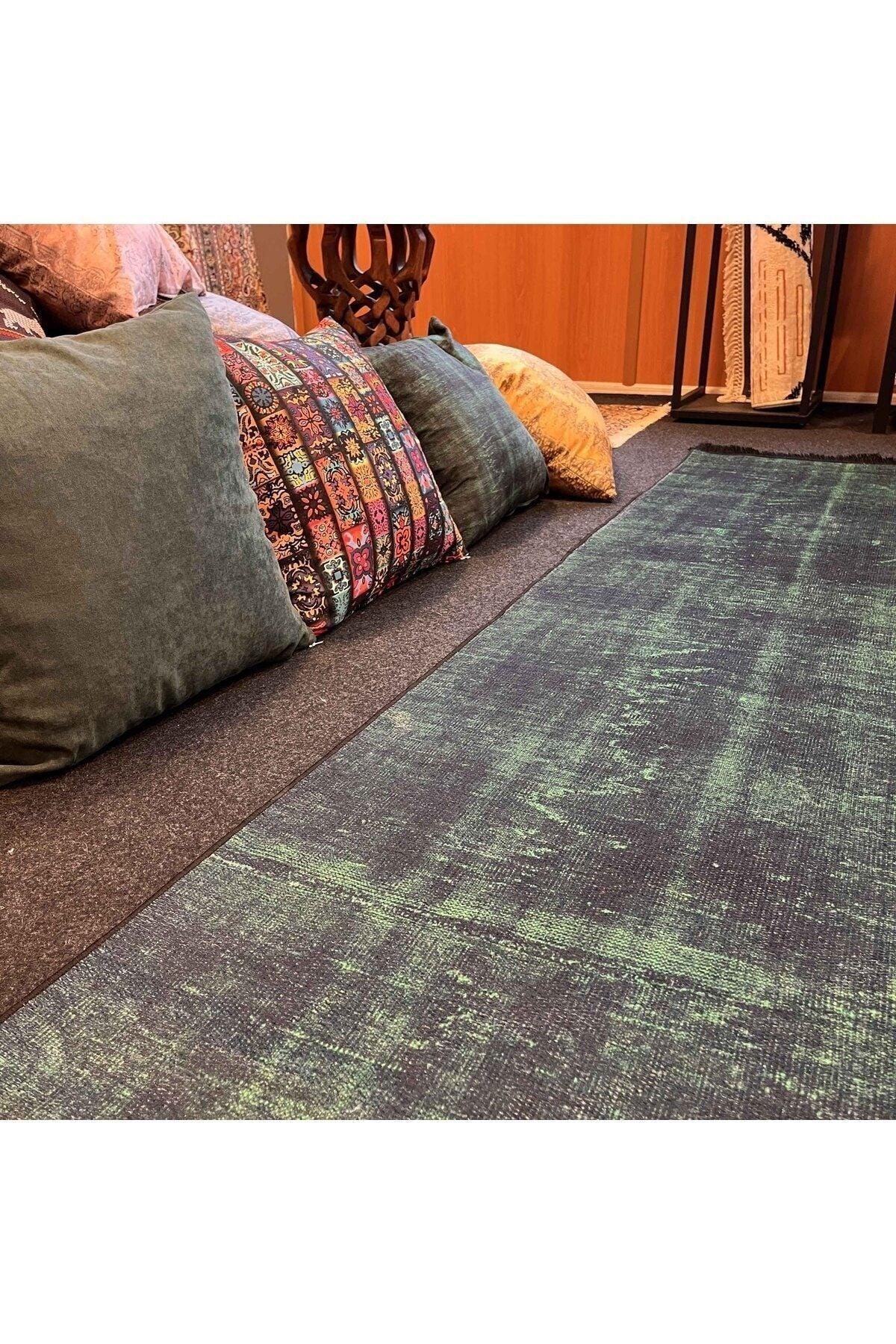 Yumuşak Dokulu Bambu Soft Kilim - Patchwork Saçaklı Dijital Baskı HV - SK - K7 - HALI VAGONU