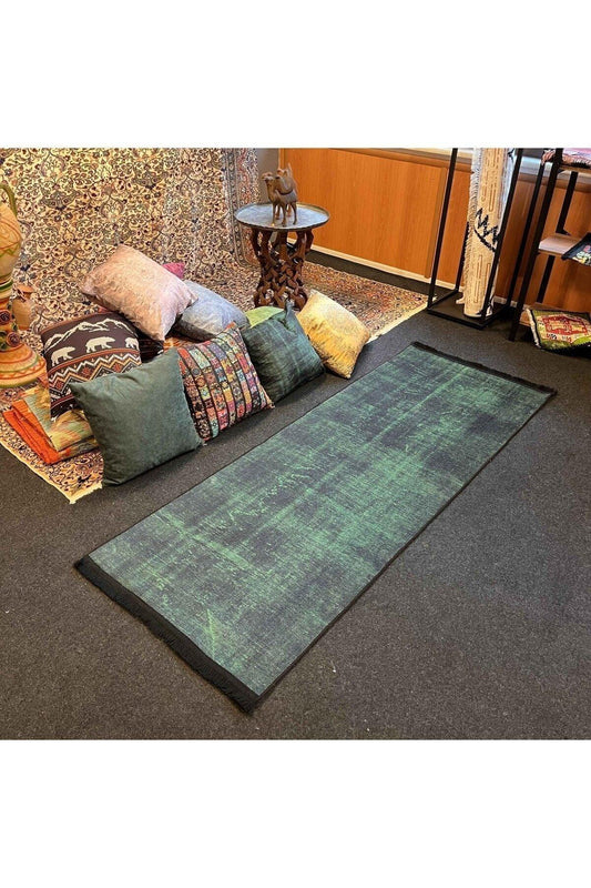 Yumuşak Dokulu Bambu Soft Kilim - Patchwork Saçaklı Dijital Baskı HV - SK - K7 - HALI VAGONU