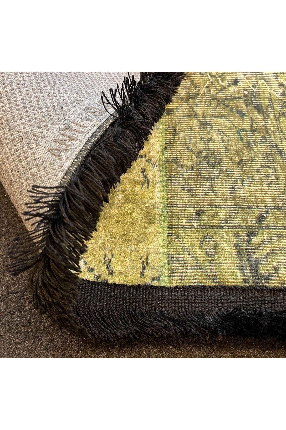 Yumuşak Dokulu Bambu Soft Kilim - Patchwork Saçaklı Dijital Baskı HV - SK - K8 - HALI VAGONU