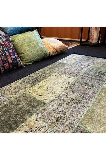 Yumuşak Dokulu Bambu Soft Kilim - Patchwork Saçaklı Dijital Baskı HV - SK - K8 - HALI VAGONU