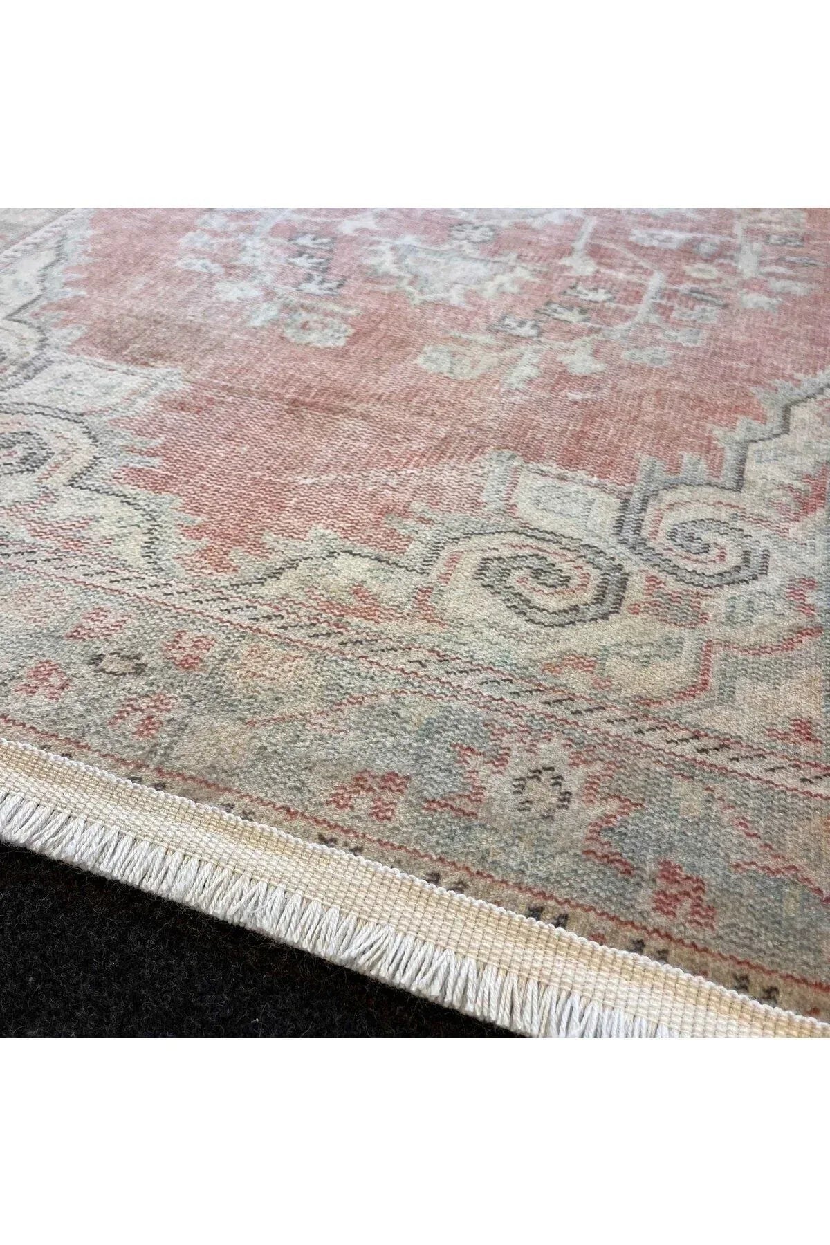 Yumuşak Dokulu Bambu Soft Kilim - Vintage Saçaklı Dijital Baskı HV - SK - 23 - HALI VAGONU