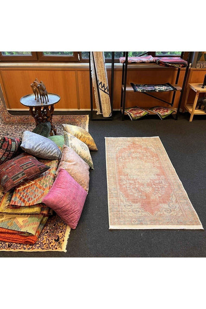 Yumuşak Dokulu Bambu Soft Kilim - Vintage Saçaklı Dijital Baskı HV - SK - 23 - HALI VAGONU