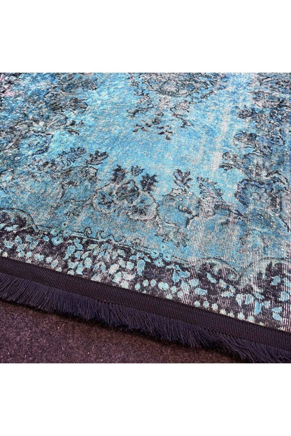 Yumuşak Dokulu Bambu Soft Kilim - Vintage Saçaklı Dijital Baskı HV - SK - 921 - HALI VAGONU