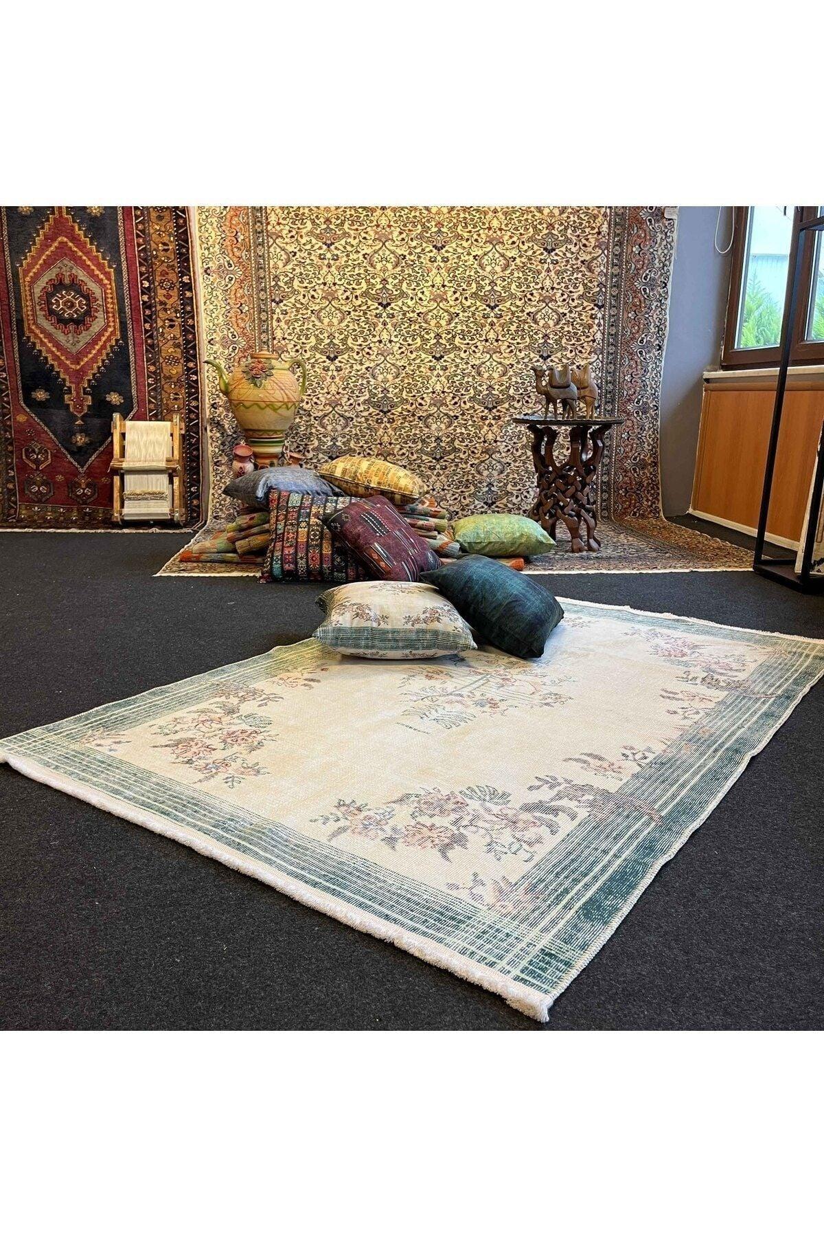 Yumuşak Dokulu Bambu Soft Kilim - Vintage Saçaklı Dijital Baskı HV - SK - 939 - HALI VAGONU