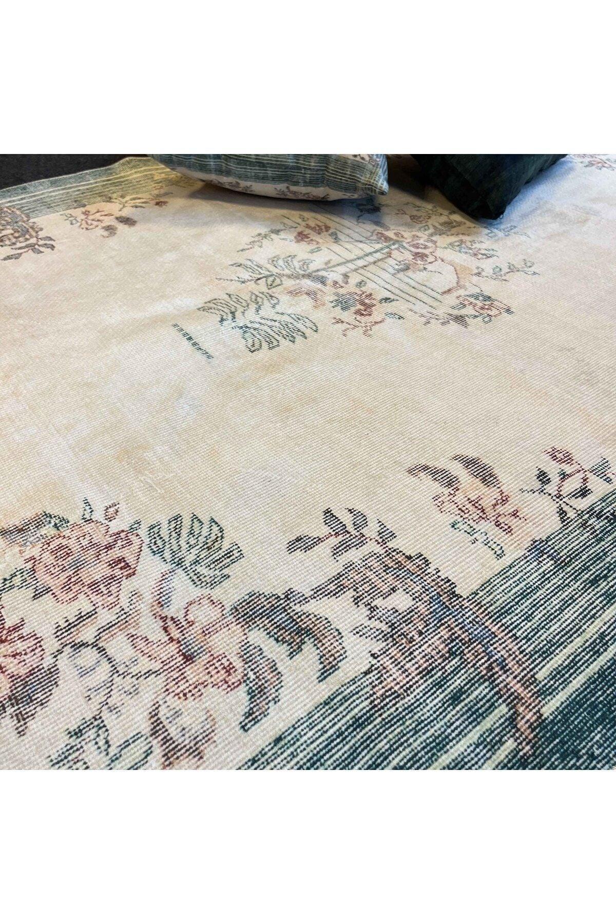 Yumuşak Dokulu Bambu Soft Kilim - Vintage Saçaklı Dijital Baskı HV - SK - 939 - HALI VAGONU