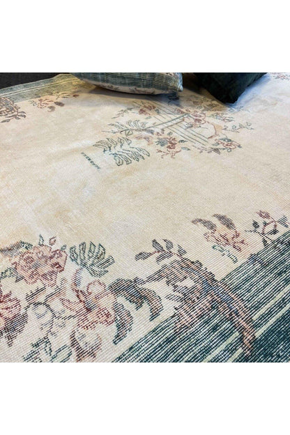Yumuşak Dokulu Bambu Soft Kilim - Vintage Saçaklı Dijital Baskı HV - SK - 939 - HALI VAGONU
