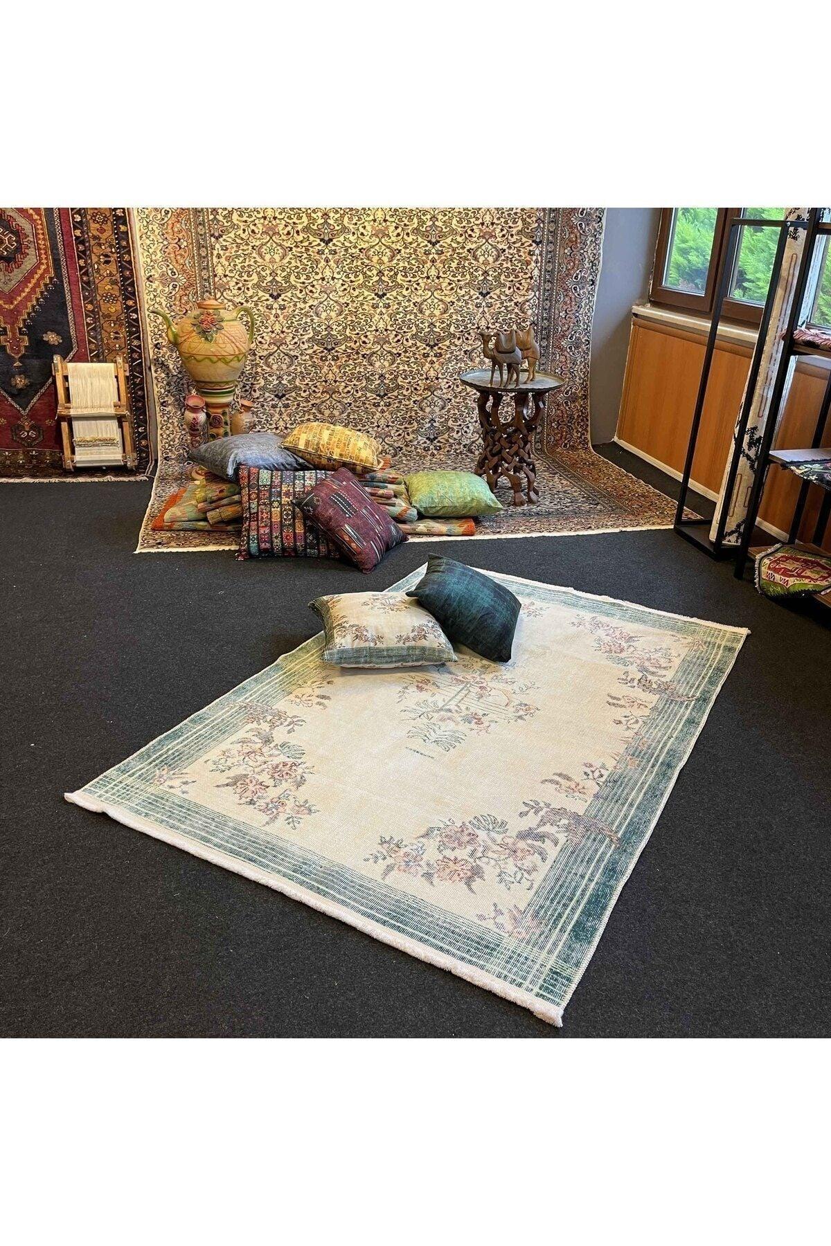 Yumuşak Dokulu Bambu Soft Kilim - Vintage Saçaklı Dijital Baskı HV - SK - 939 - HALI VAGONU