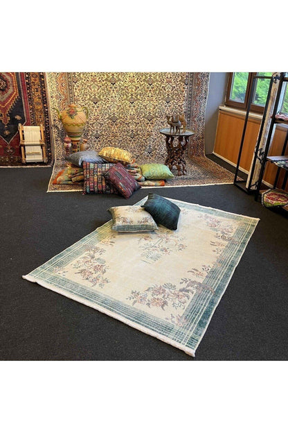 Yumuşak Dokulu Bambu Soft Kilim - Vintage Saçaklı Dijital Baskı HV - SK - 939 - HALI VAGONU